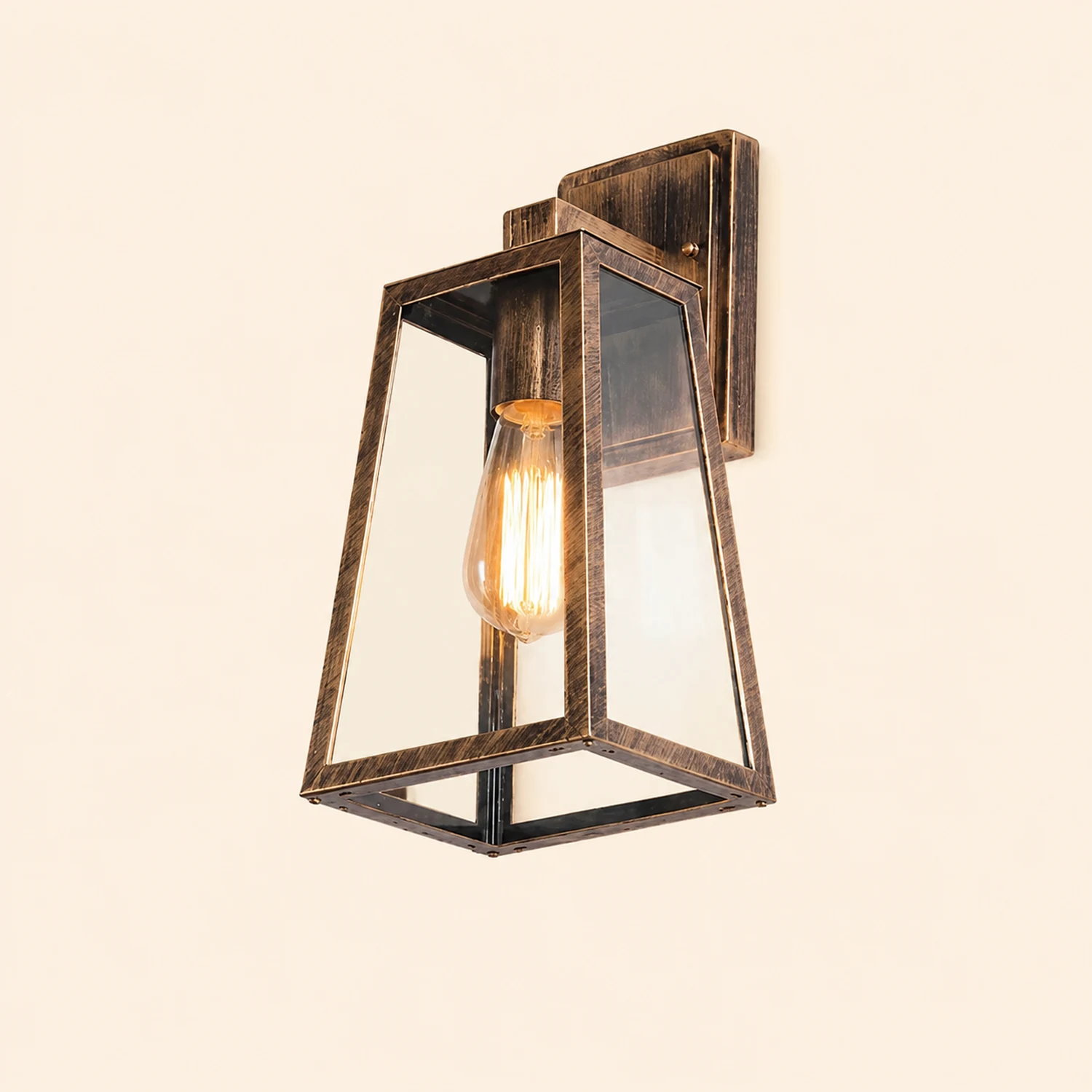 Vintage Industrial Style Glass Sconce Waterproof Outdoor Wall Lights Wall Lamp - Lumpaz