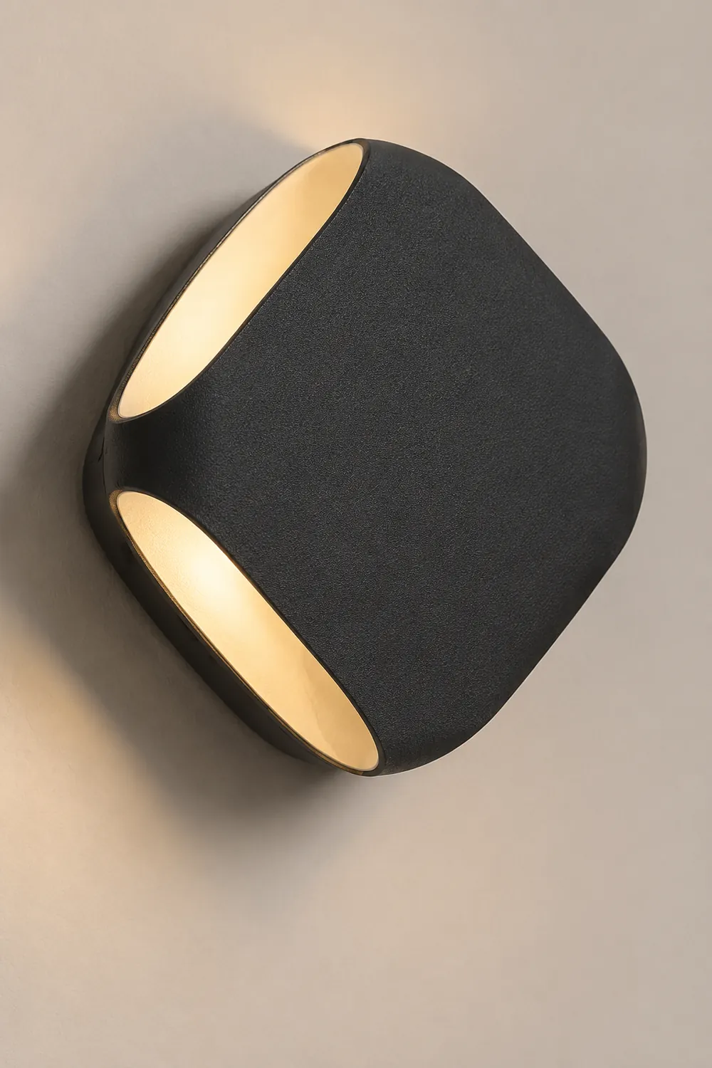 Square LED Waterproof Black Modern Outdoor Wall Lights Fence Post Lights - Lumpaz