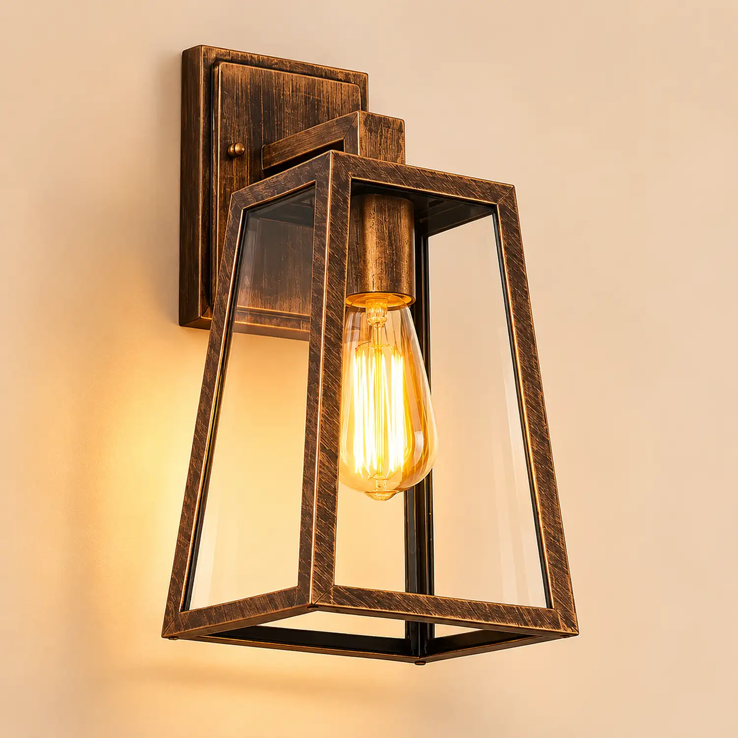 Vintage Industrial Style Glass Sconce Waterproof Outdoor Wall Lights Wall Lamp - Lumpaz