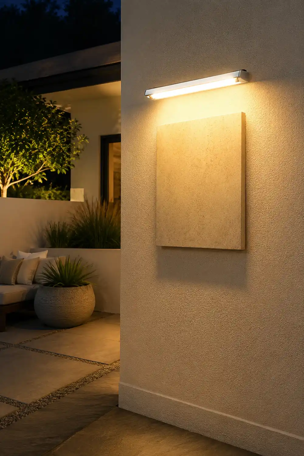 Rectangular Adjustable Waterproof LED Modern Signboard Solar Wall Lamp - Lumpaz