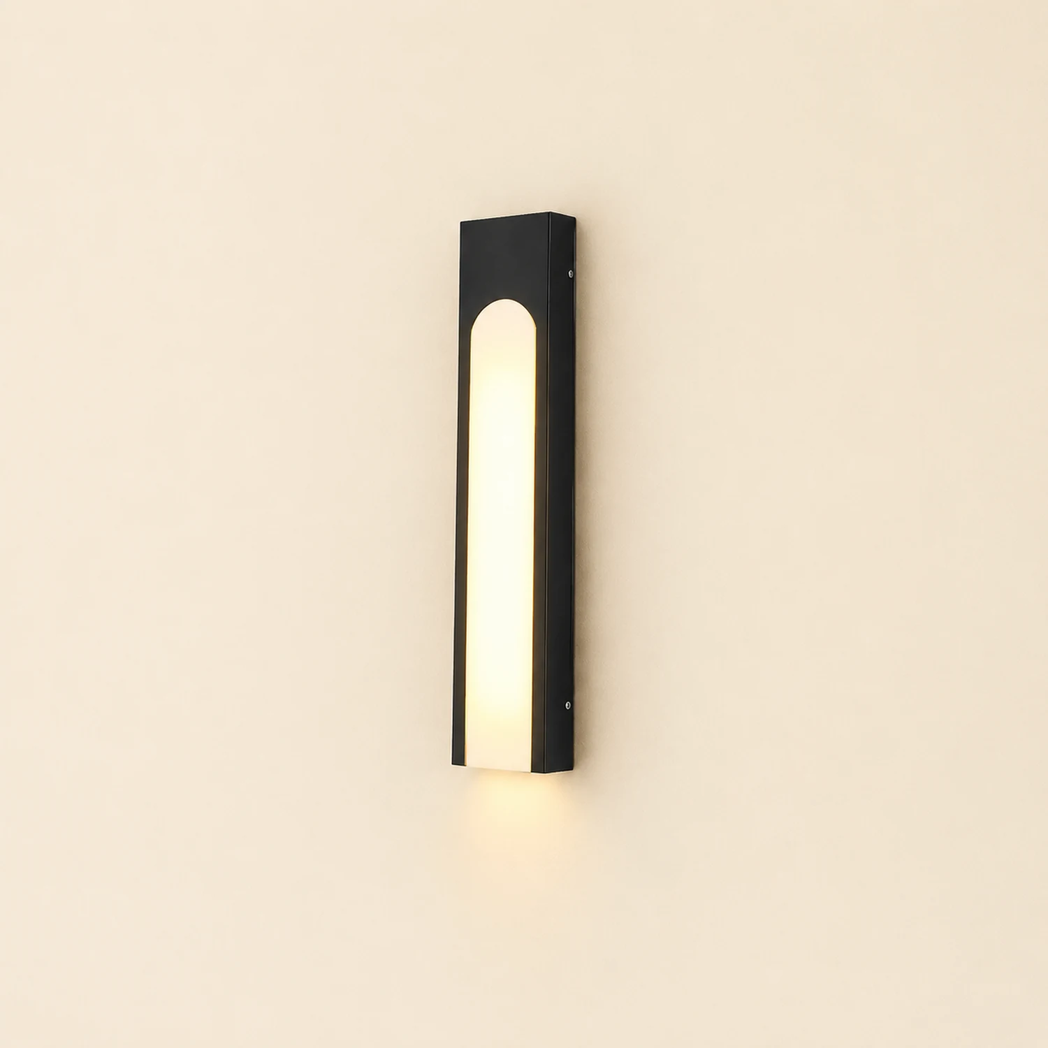Arched Trapezoid Waterproof Black LED Modern Outdoor Wall Lights Wall Lamp - Lumpaz