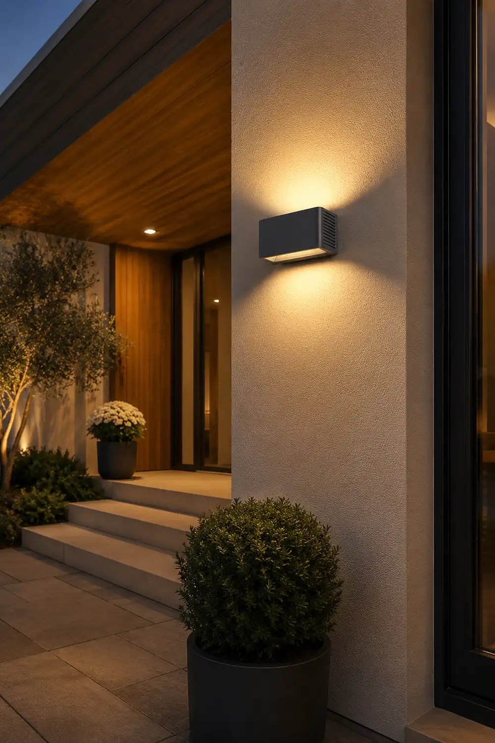 Rectangle LED Waterproof Nordic Up and Down Lights Outdoor Wall Lights Sconces - Lumpaz