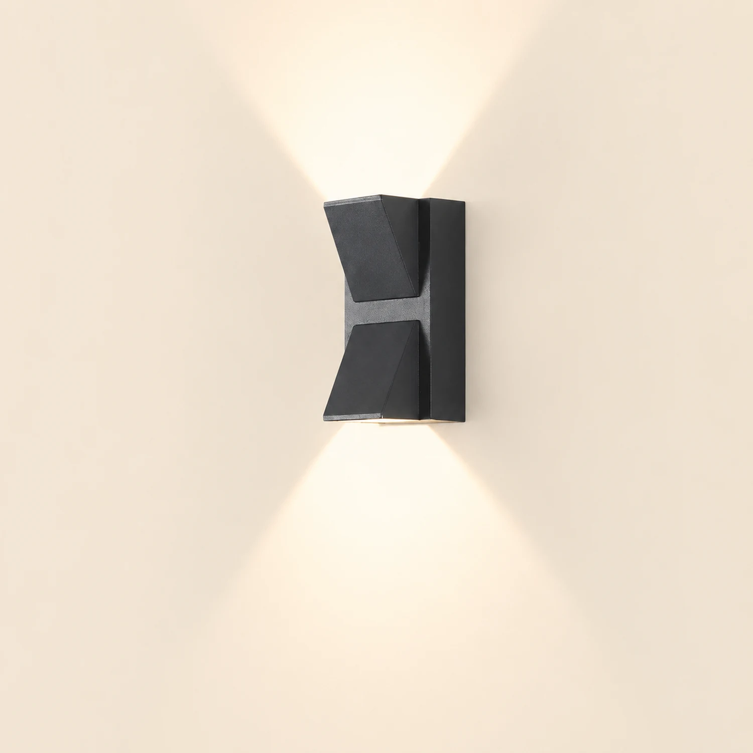 Waterproof LED Up And Down Lighting Black Modern Outdoor Wall Lights - Lumpaz