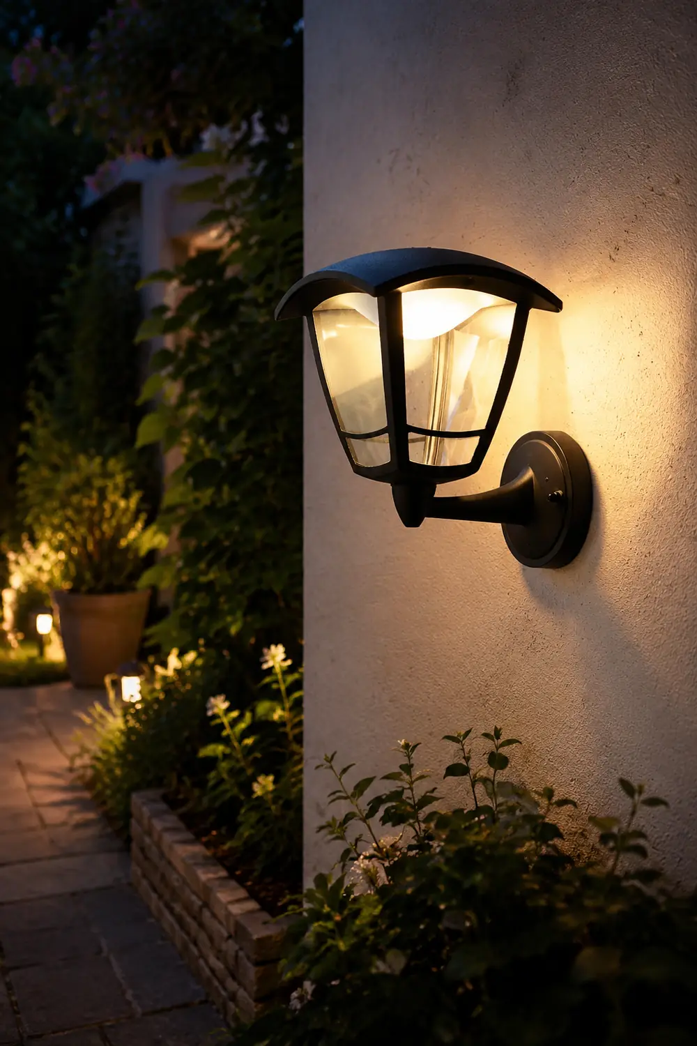 Retro Waterproof Black Vintage Outdoor Wall Lamp Plug in Wall Sconce Lighting - Lumpaz