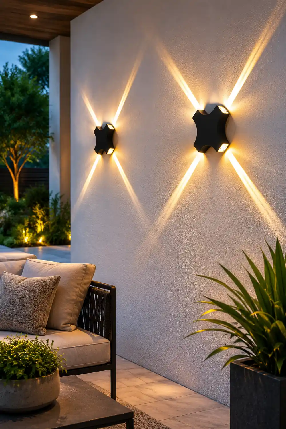 Creative Starlight Decorative LED Waterproof Black Modern Wall Lamp - Lumpaz