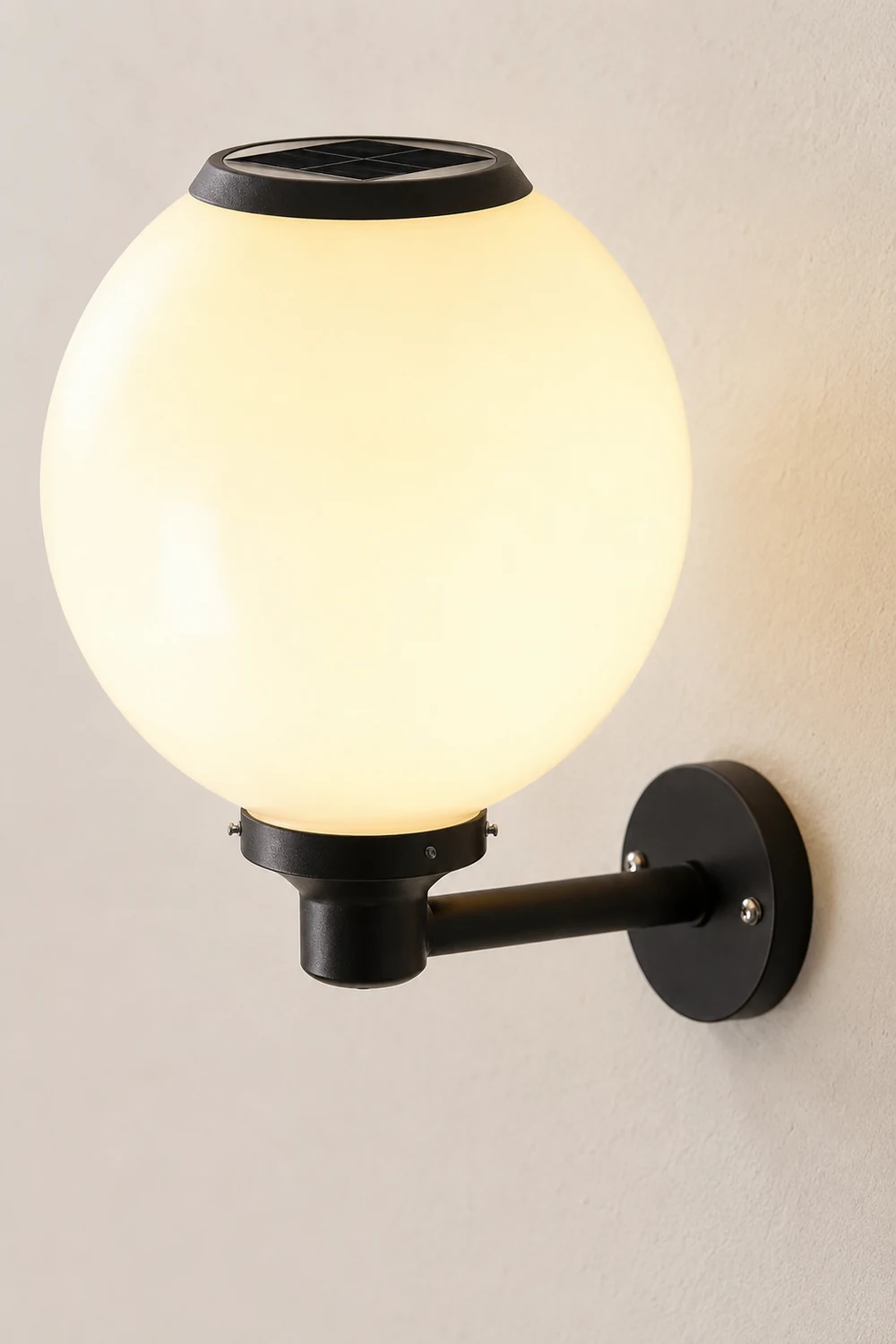 Round Three Step Dimming LED Modern Solar Wall Lights Outdoor Wall Lamp - Lumpaz