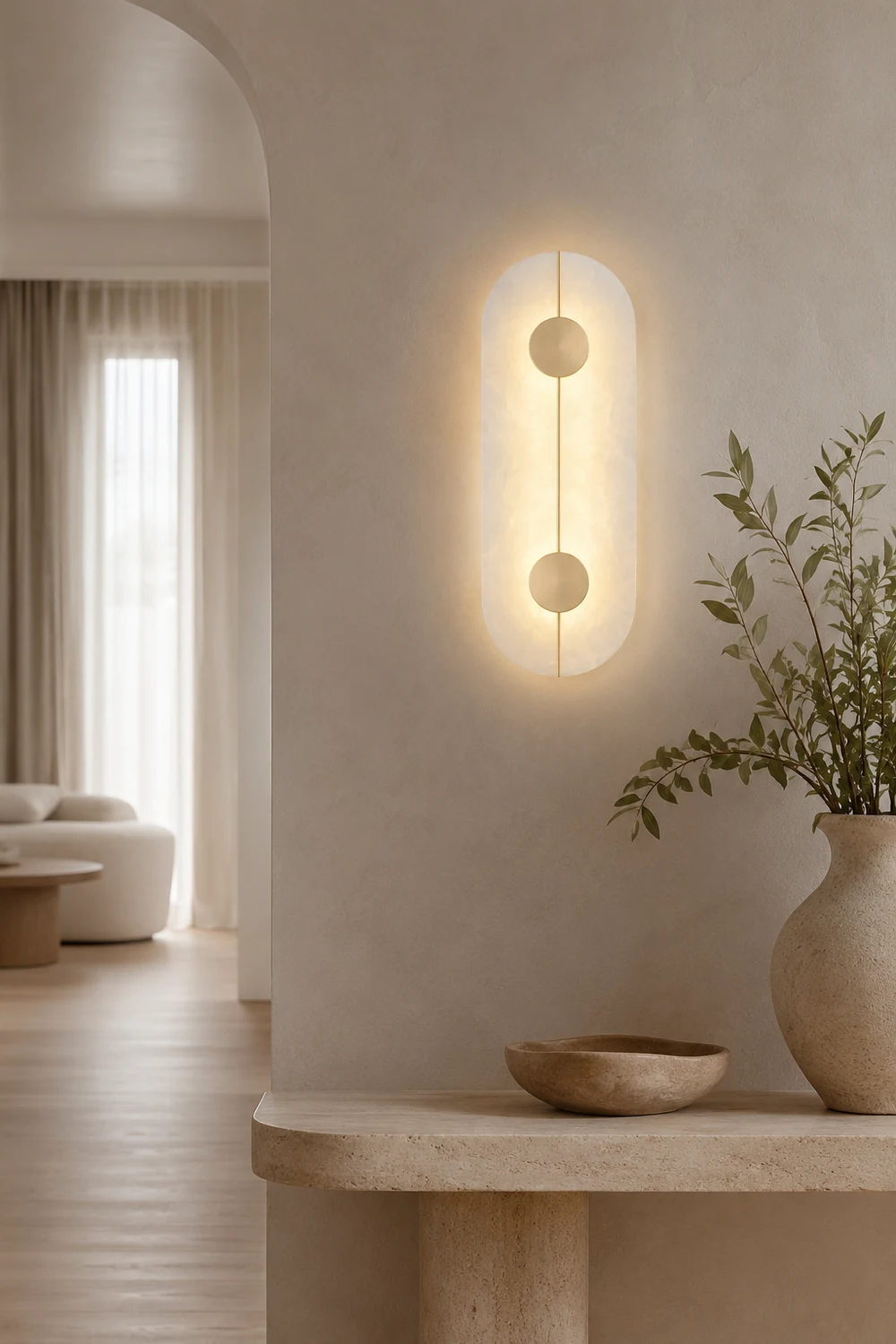 Artistic Alabaster Wall Lamp - Lumpaz