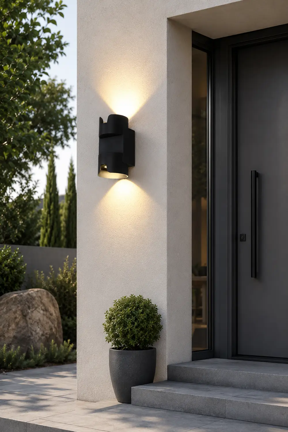 Waterproof Up and Down Light LED Black Modern Wall Washer Light Wall Lamp - Lumpaz