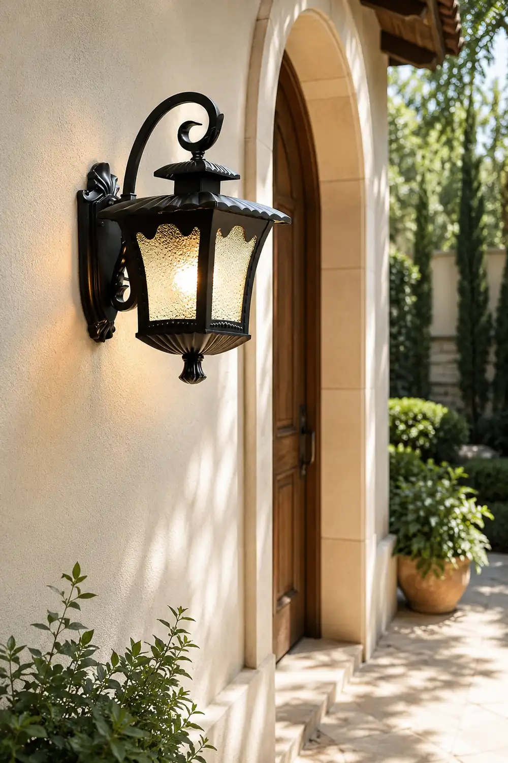 Creative Retro Glass Lantern Waterproof LED European-style Wall Lamp - Lumpaz
