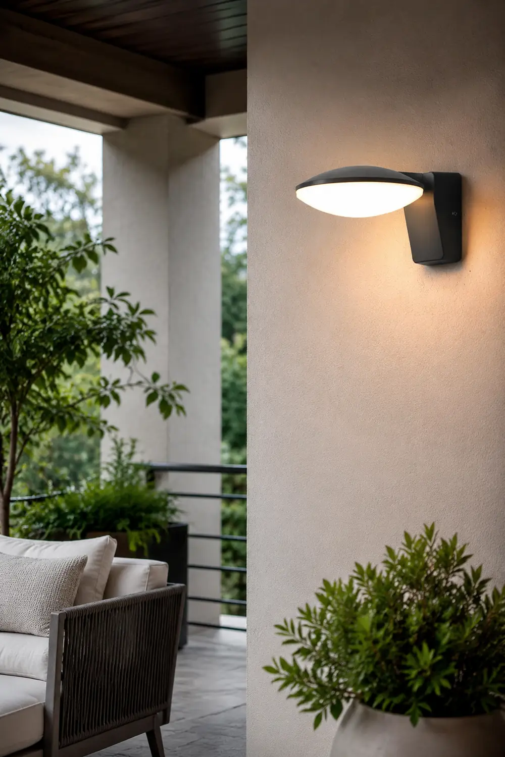 Waterproof Modern Simple Outdoor Solar LED Wall Light for Terrace Balcony - Lumpaz