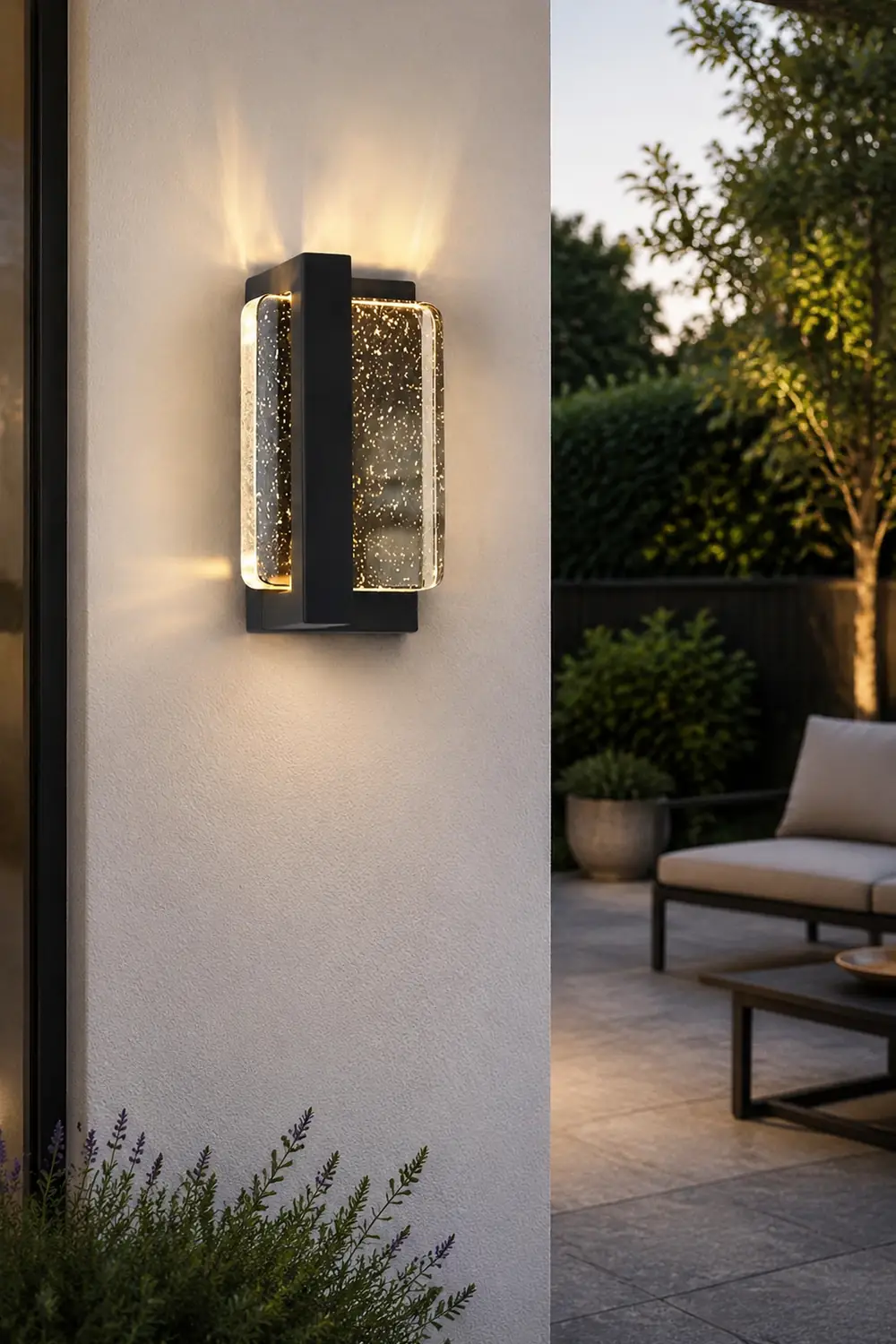 Creative Crystal Waterproof Modern Outdoor Wall Lamp Wall Sconce Lighting - Lumpaz