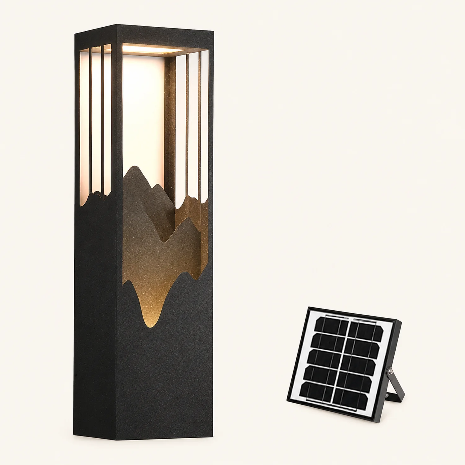 Mountain Scenery LED up Down Lighting Waterproof Solar Wall Lamp Porch Lights - Lumpaz