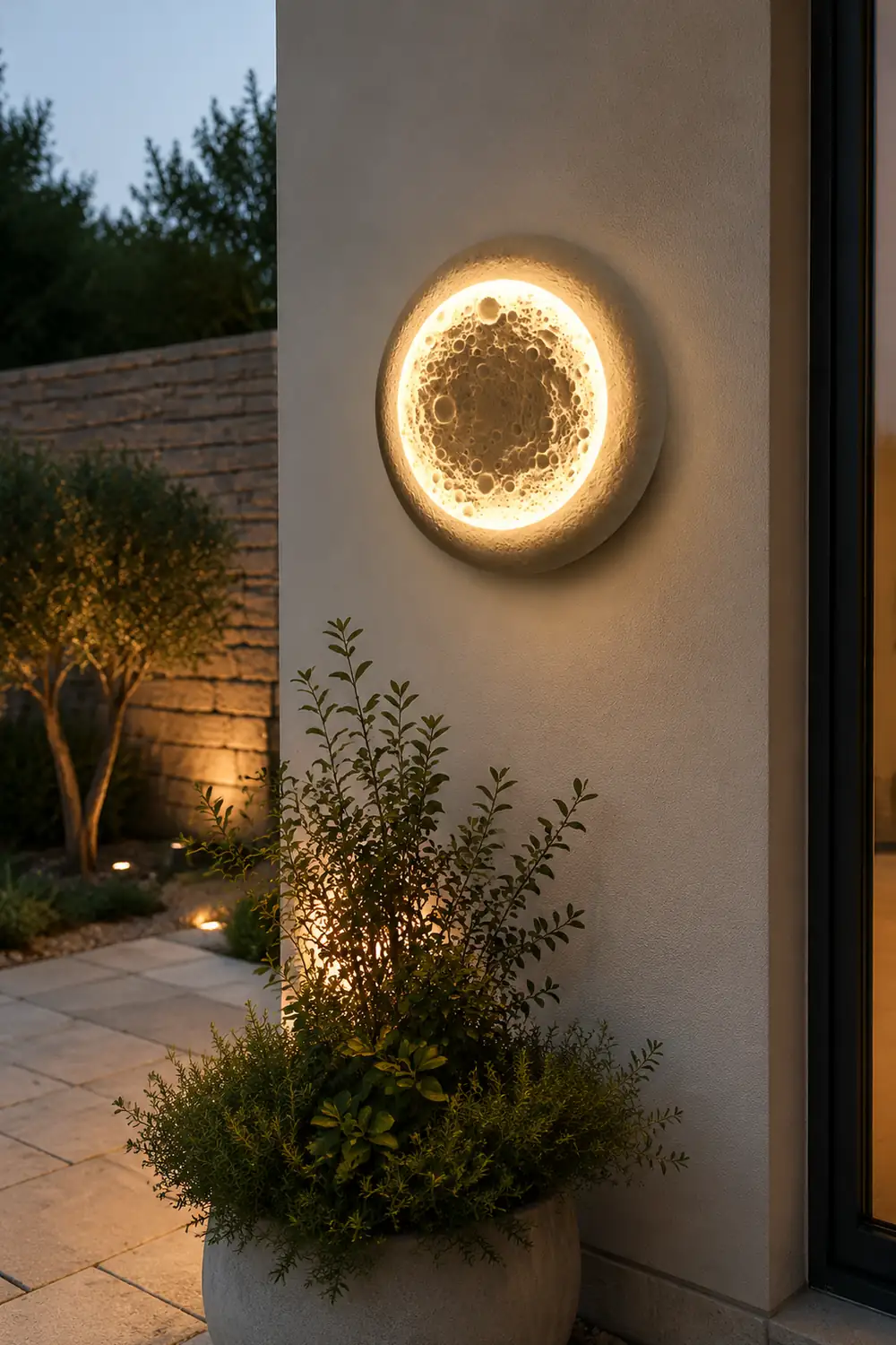 Moon Craters Design LED Waterproof Modern Outdoor Wall Lamp Exterior Lights - Lumpaz