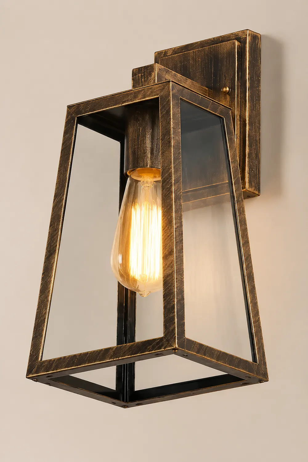 Vintage Industrial Style Glass Sconce Waterproof Outdoor Wall Lights Wall Lamp - Lumpaz