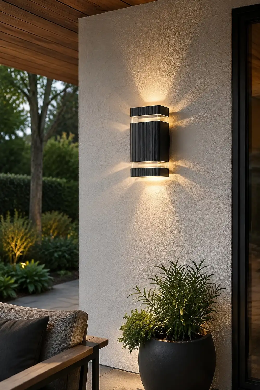 Square Round Waterproof Up And Down Lighting LED Modern Wall Sconces - Lumpaz