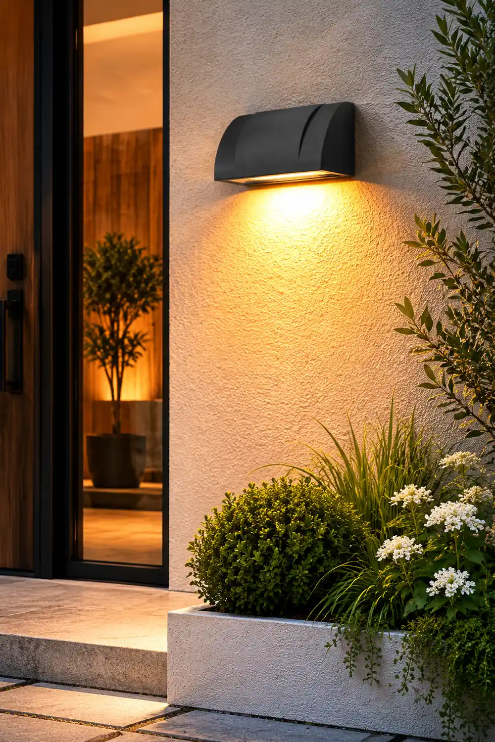 Modern Minimalist Waterproof Outdoor LED Wall Light for Patio Balcony Garden - Lumpaz