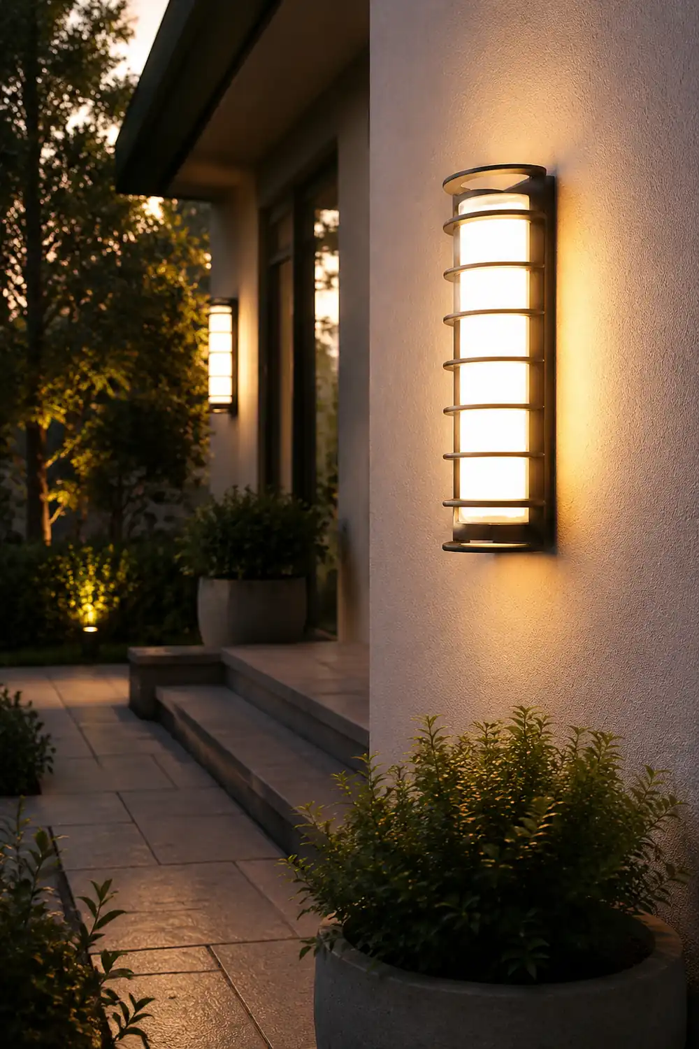 Outdoor Waterproof Double-layer Lampshade Gate Column Exterior Wall Sconces - Lumpaz