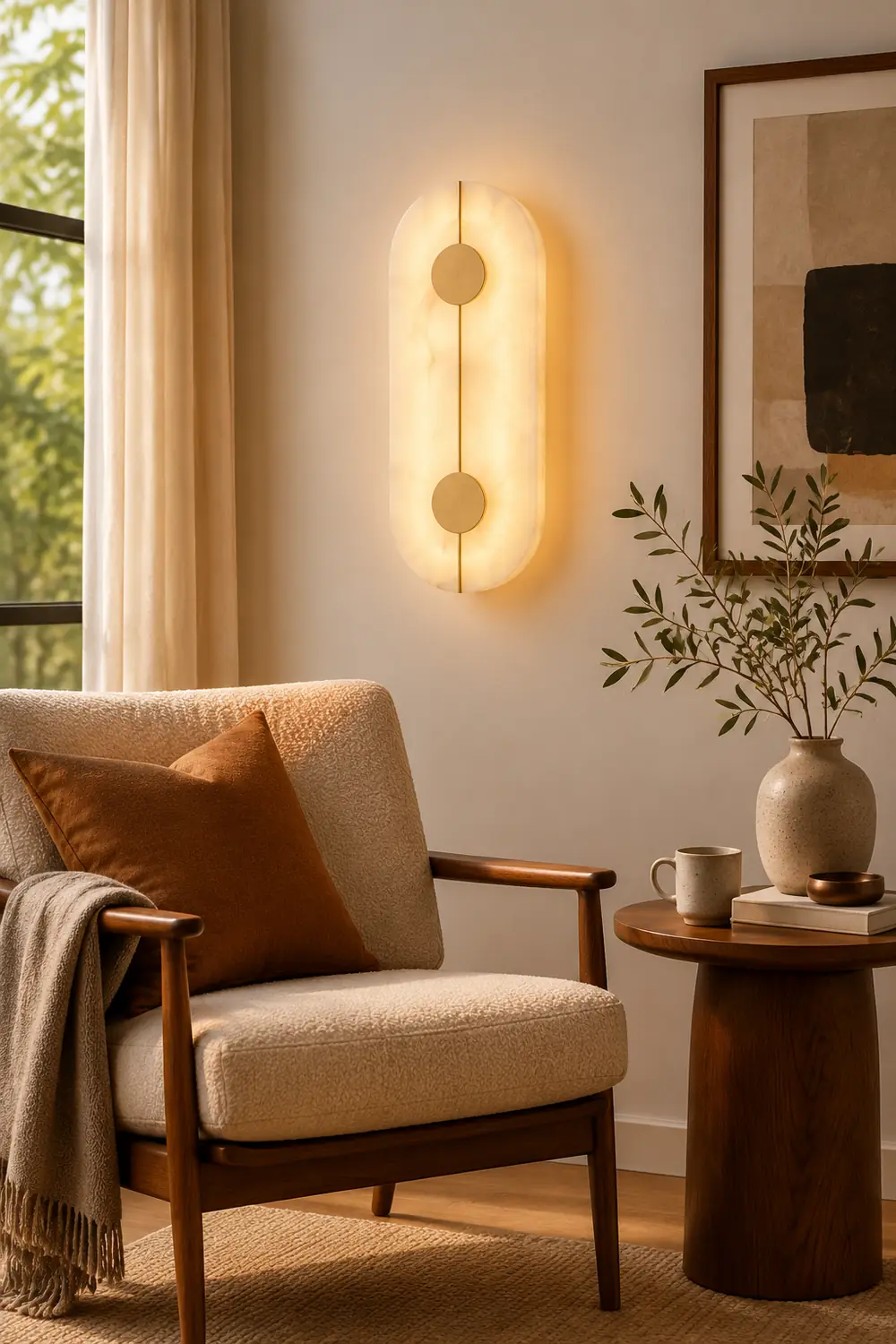 Artistic Alabaster Wall Lamp - Lumpaz