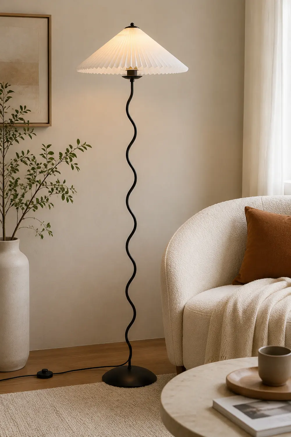 Wiggly Pleated Floor Lamp - Lumpaz