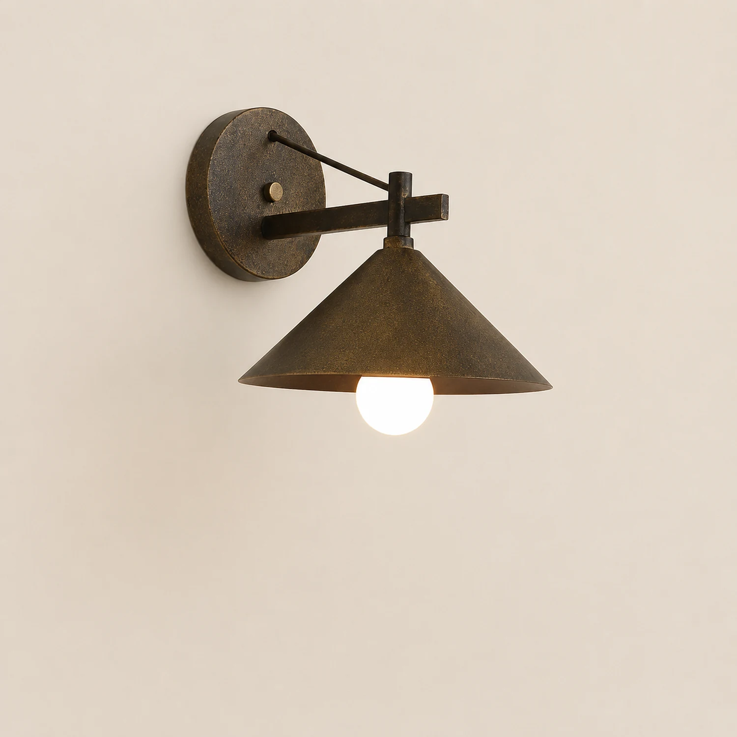 Conical Simple Waterproof Retro American-style Outdoor Wall Sconce Lighting - Lumpaz