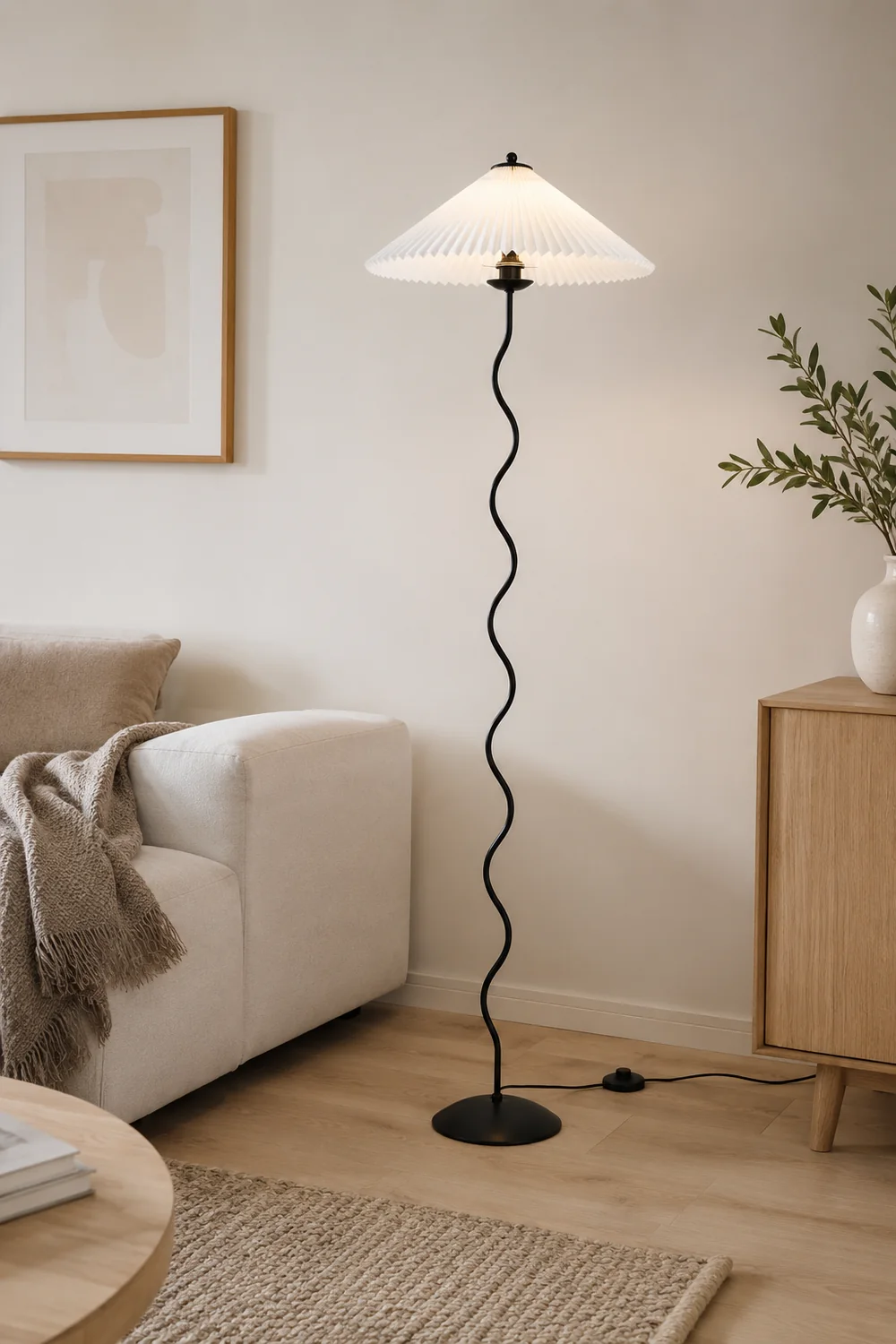 Wiggly Pleated Floor Lamp - Lumpaz