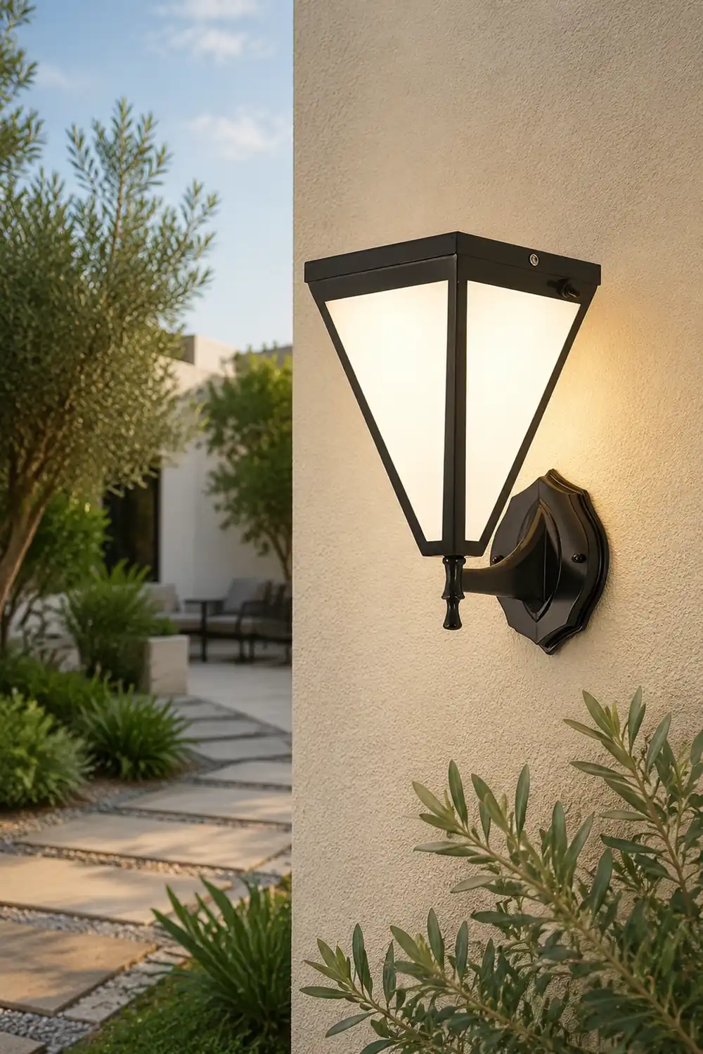 Retro Dimmable LED Waterproof Modern Solar Plug in Wall Sconce Wall Lamp - Lumpaz
