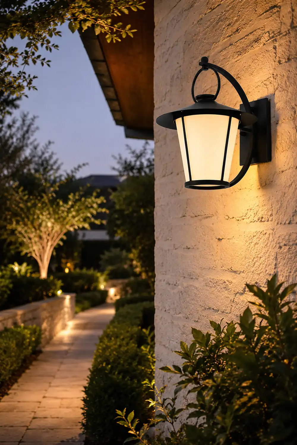 Waterproof Creative Round Glass Shade American Style Outdoor Wall Lamp - Lumpaz
