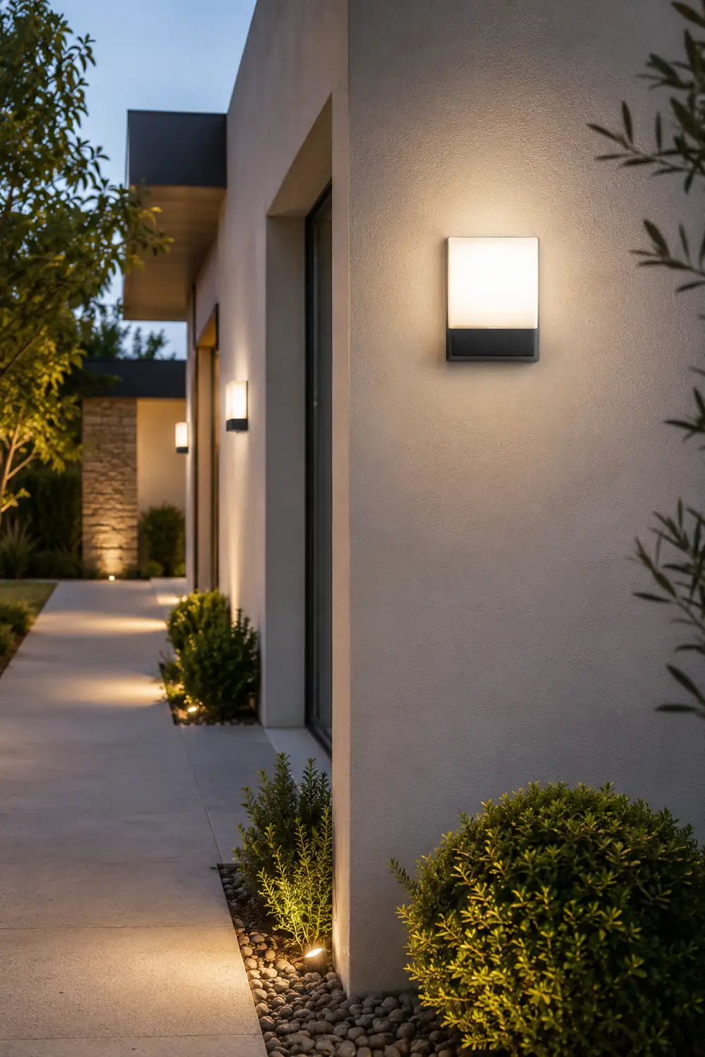Square Waterproof LED Black Modern Outdoor Wall Lights Porch Lights - Lumpaz