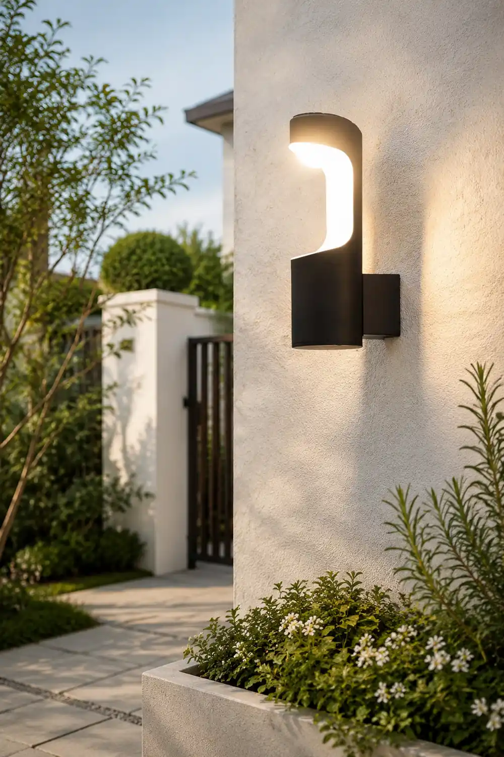 Creative LED Waterproof Black Modern Outdoor Wall Lamp Exterior Lights - Lumpaz