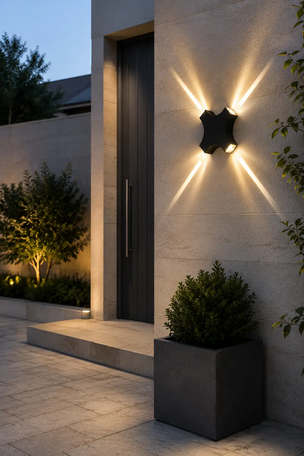 Creative Starlight Decorative LED Waterproof Black Modern Wall Lamp - Lumpaz