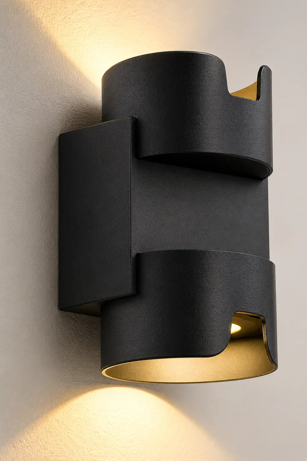 Waterproof Up and Down Light LED Black Modern Wall Washer Light Wall Lamp - Lumpaz