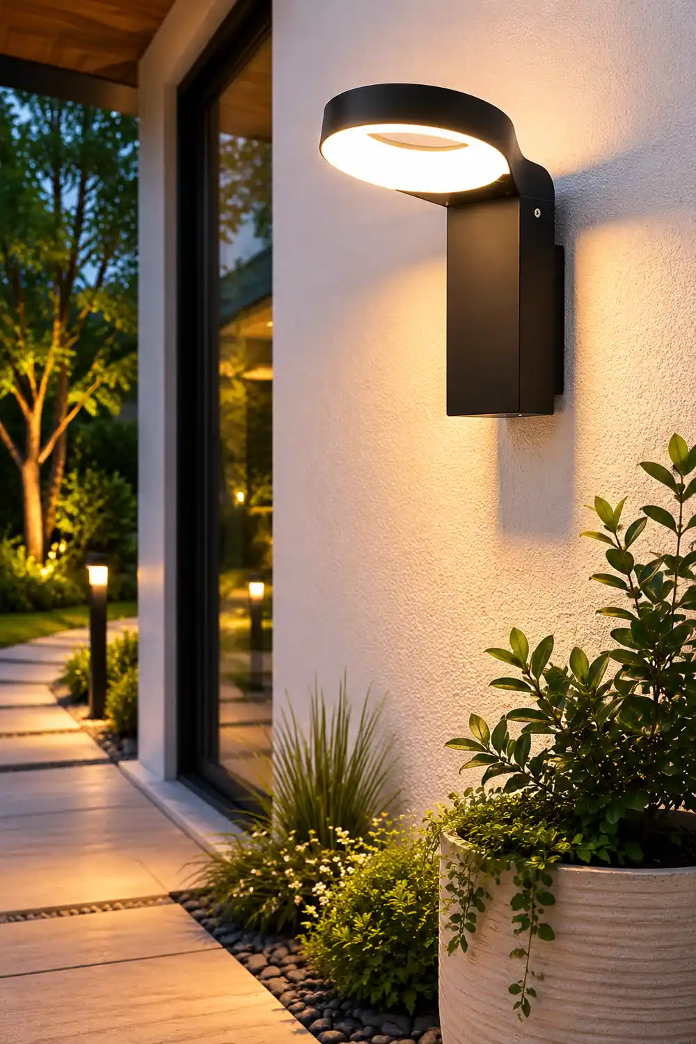 Spoon-shaped Waterproof 18W LED Black Modern Wall Lamp Pathway Lights - Lumpaz