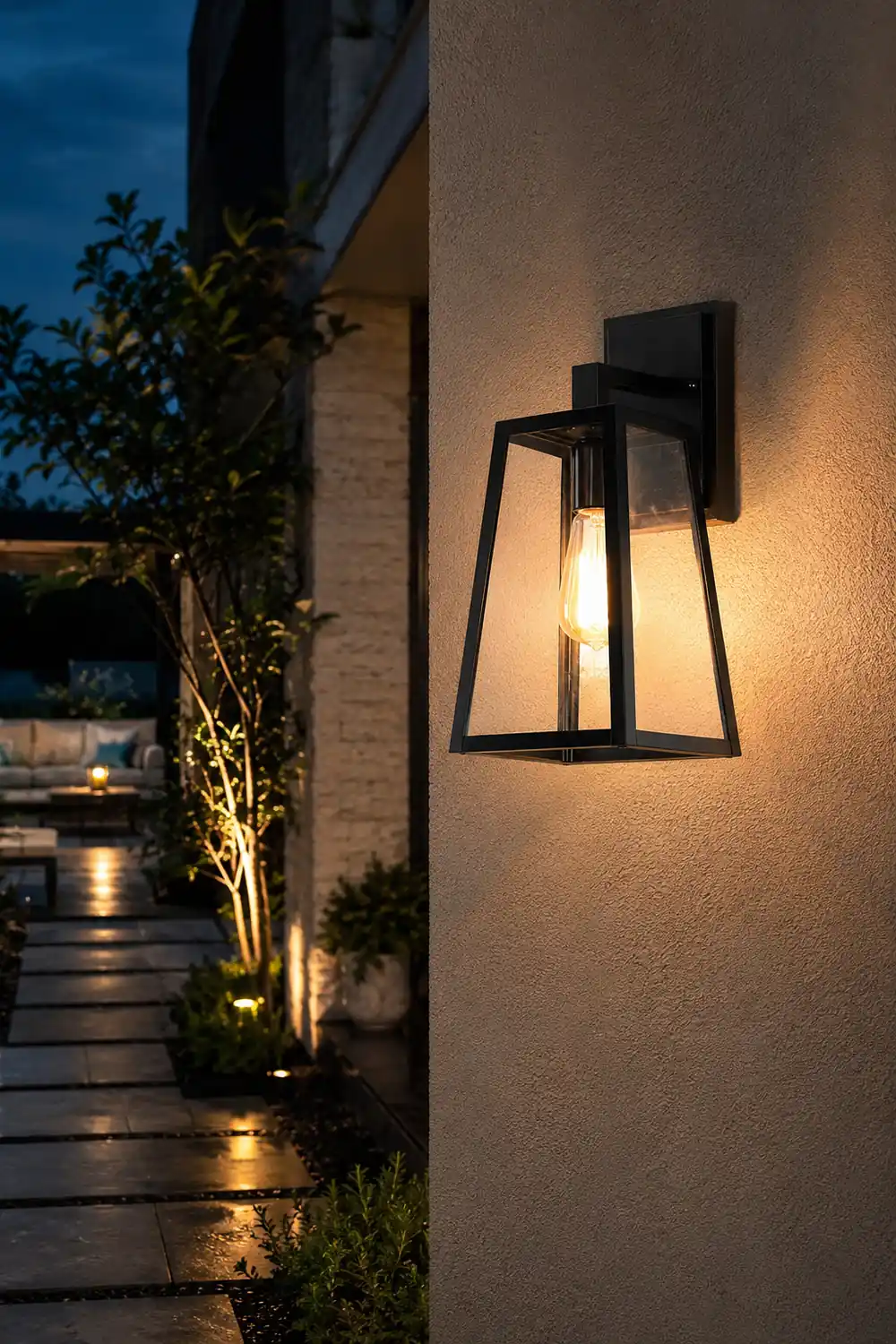 Vintage Industrial Style Glass Sconce Waterproof Outdoor Wall Lights Wall Lamp - Lumpaz