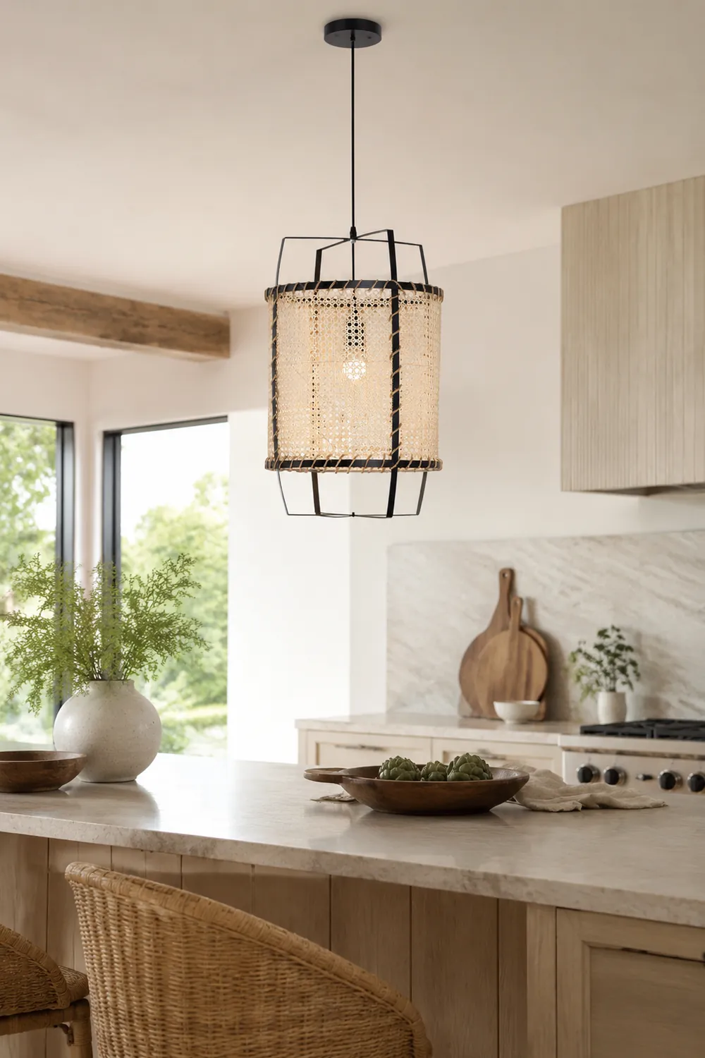 Rattan Cane Pendant Lamp - Lumpaz