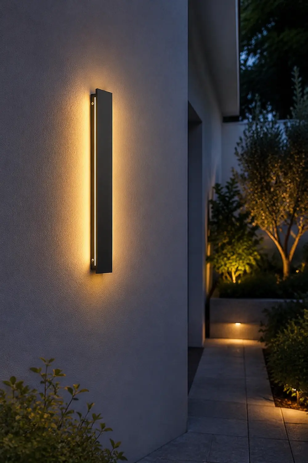 Outdoor Modern Waterproof Long Strip Bright LED Wall Light for Villa Courtyard - Lumpaz
