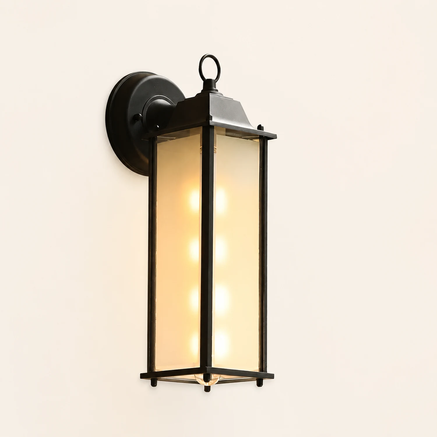 Square Glass Wall Lamp Outdoor Wall Sconce Lighting LED Waterproof Wall Lights - Lumpaz