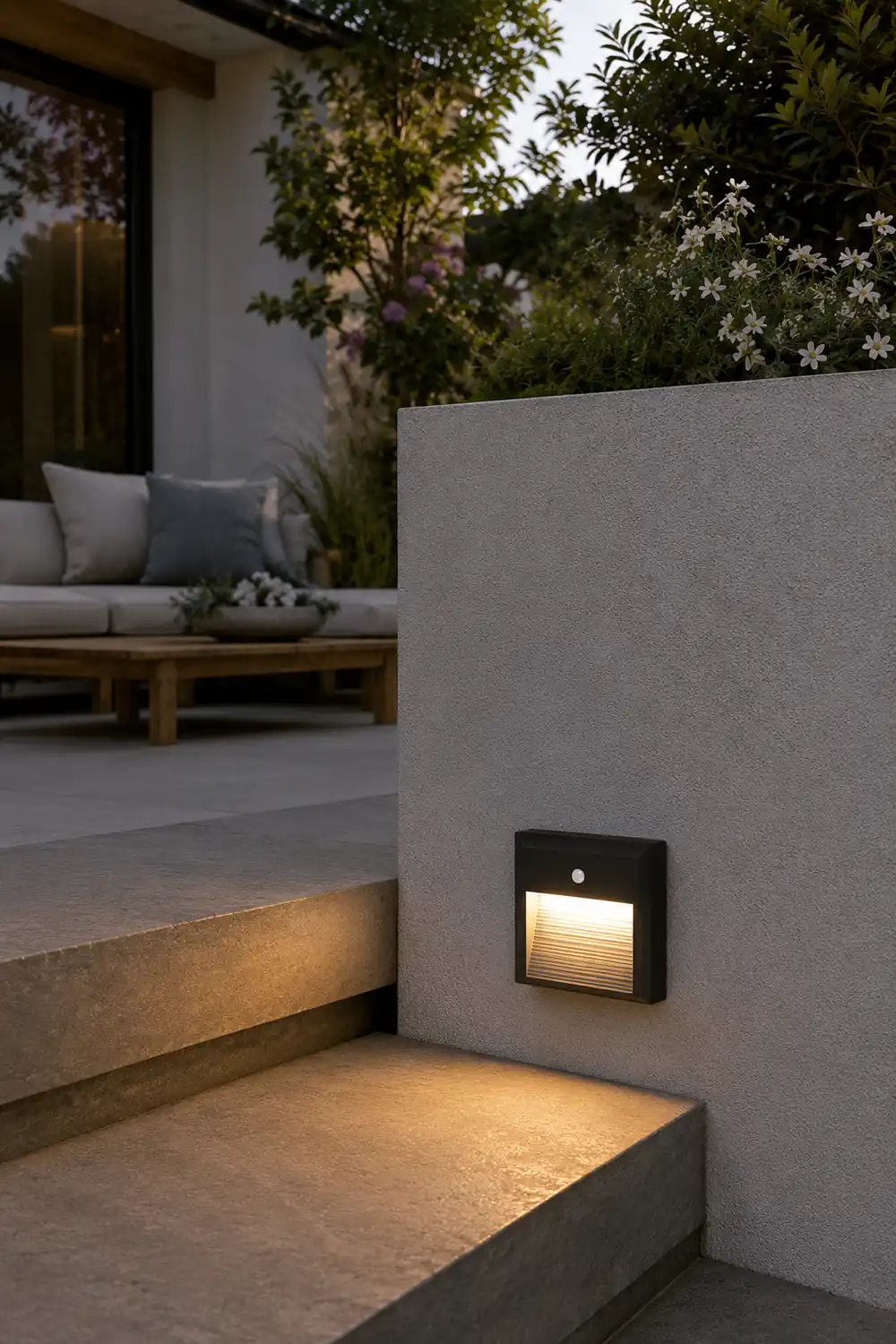 Embedded Motion Sensor Design LED Step Light for Courtyard Terrace Garden - Lumpaz