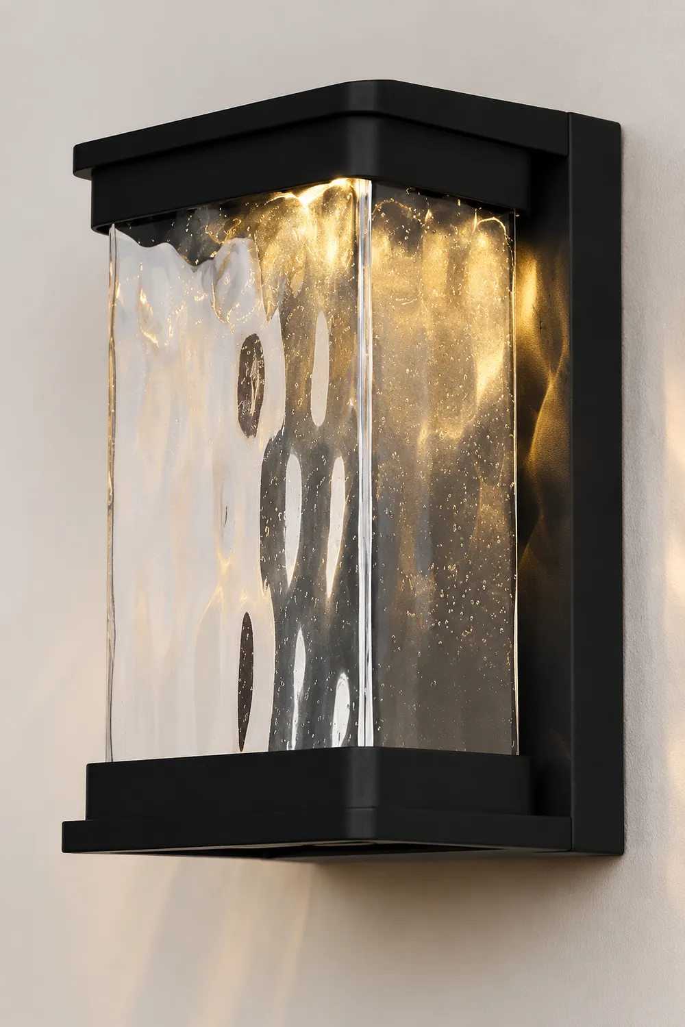 Waterproof Creative Glass LED Black Modern Outdoor Wall Sconce Lighting - Lumpaz