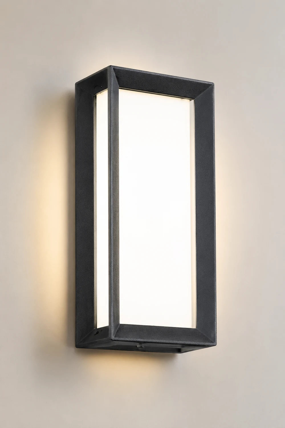 Unique Rectangular Frame Waterproof Black Modern Outdoor Wall Lights - Lumpaz