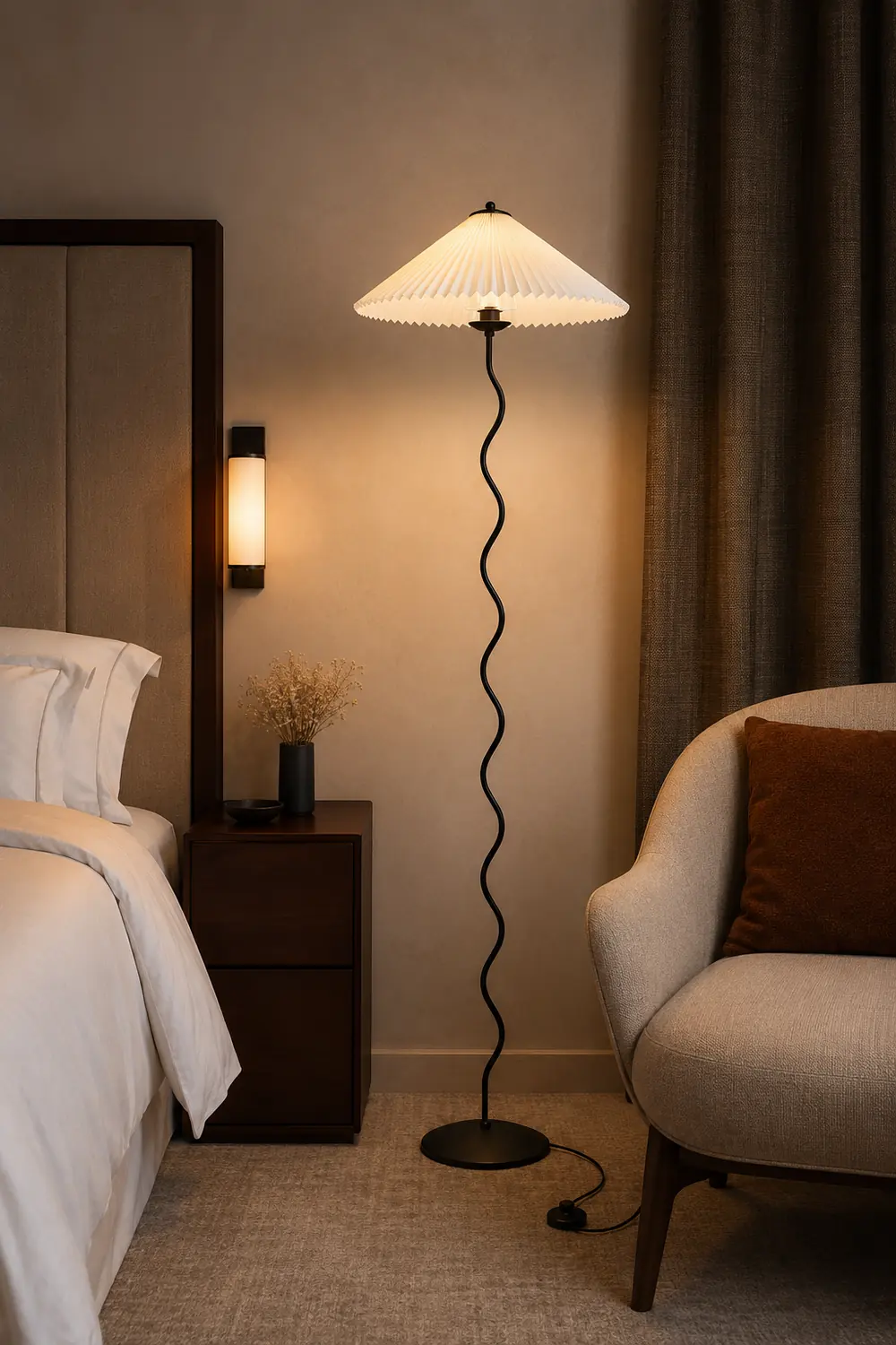 Wiggly Pleated Floor Lamp - Lumpaz