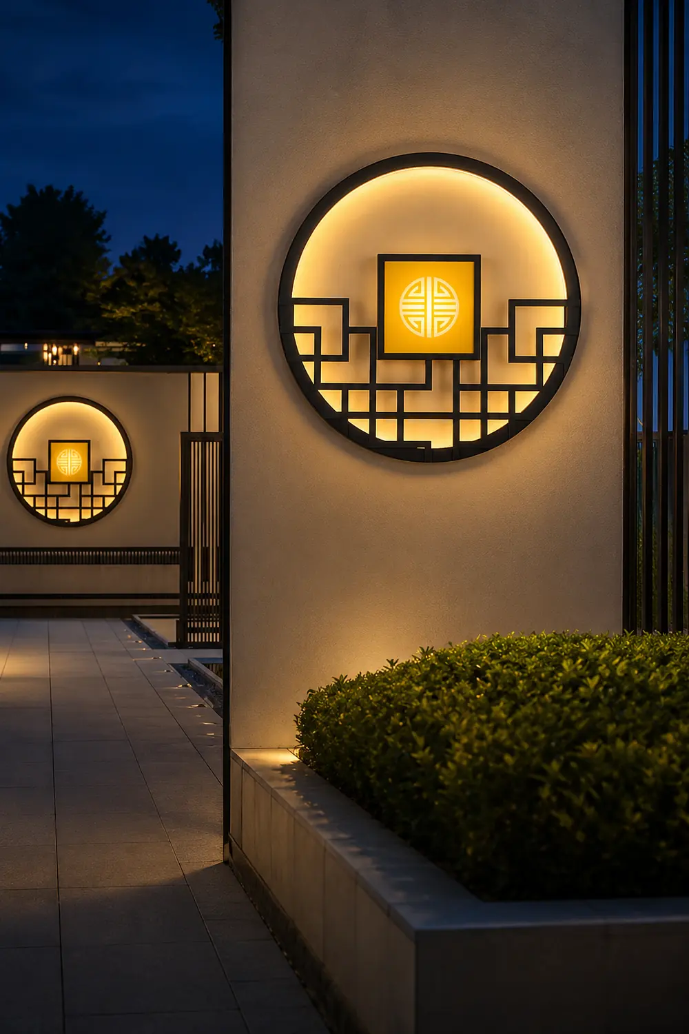 Asian Style Outdoor LED Landscape Decorative Lighting Wall Lamp for Villa Courtyard - Lumpaz