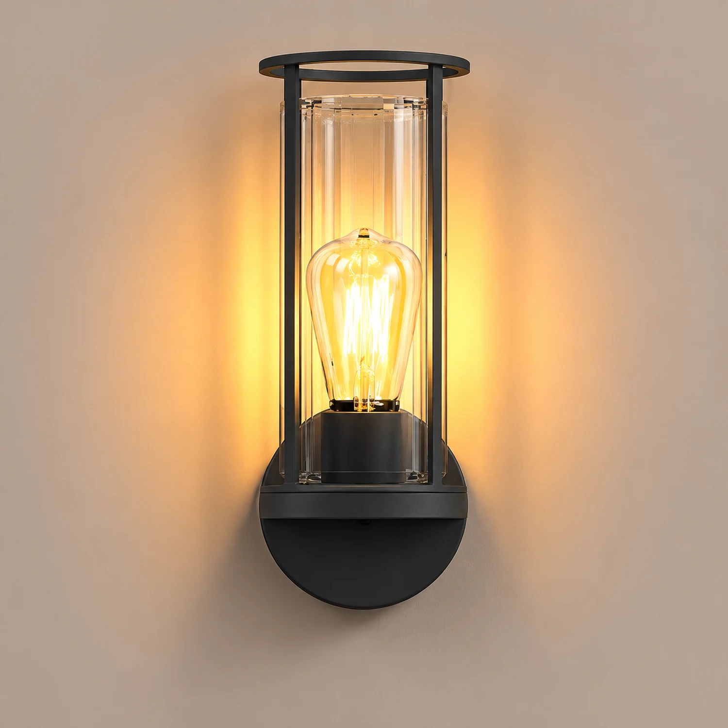Minimalist Round Waterproof Retro Wall Lamp Outdoor Lawn Lights Path Lights - Lumpaz