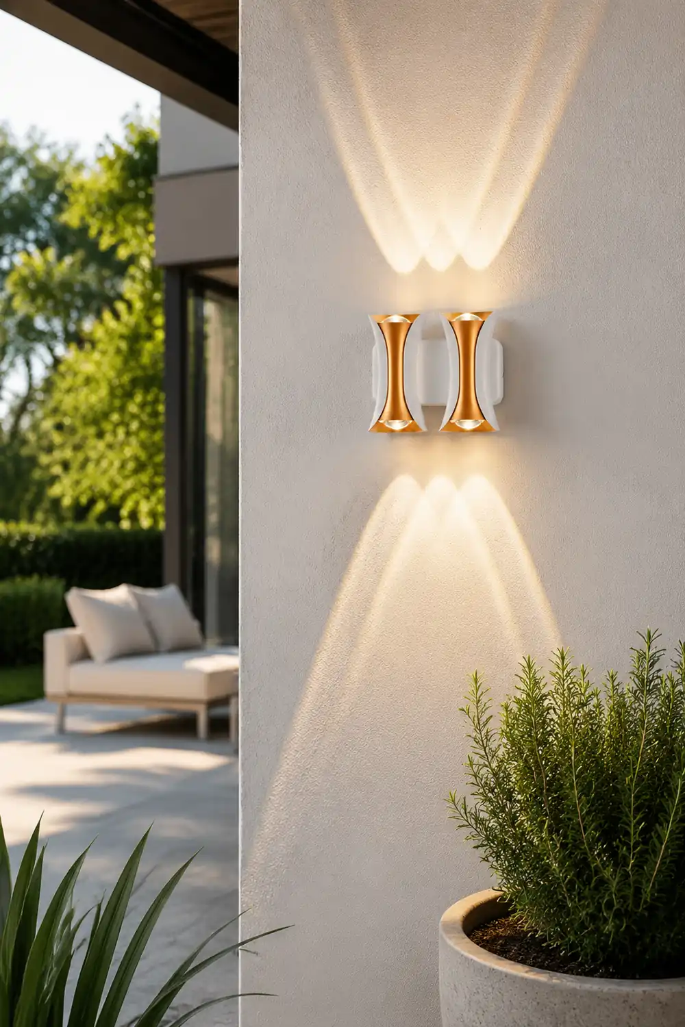 Waterproof Up and Down Lights LED Modern Outdoor Wall Sconce Lighting - Lumpaz