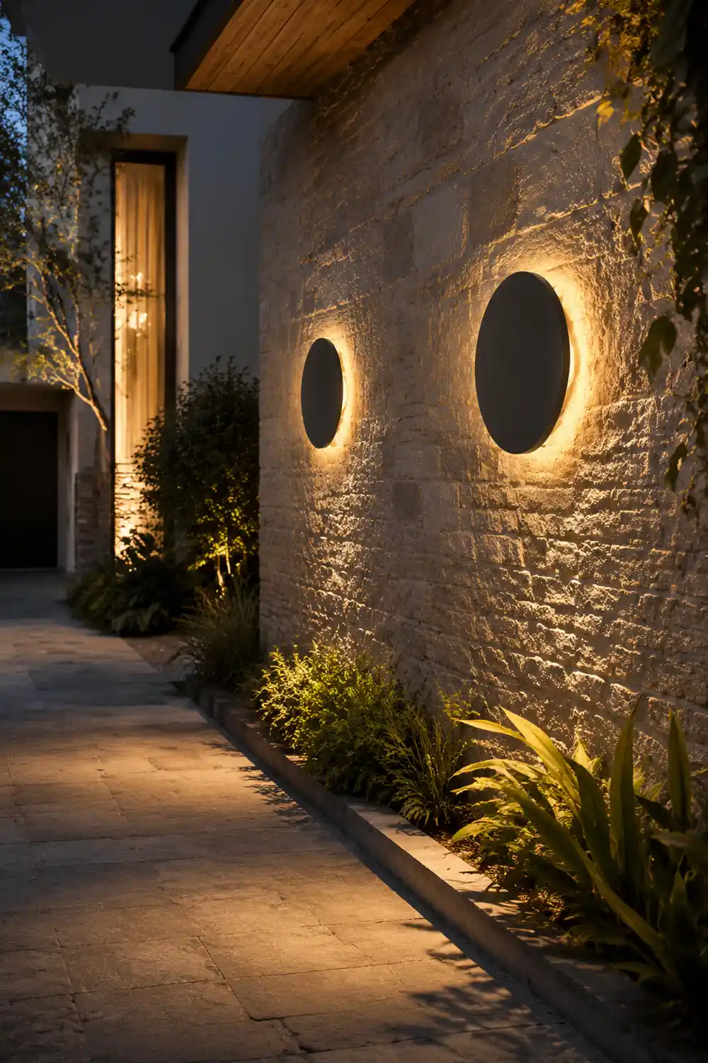 Flat Square Round LED Waterproof Black Modern Outdoor Wall Lights Wall Lamp - Lumpaz