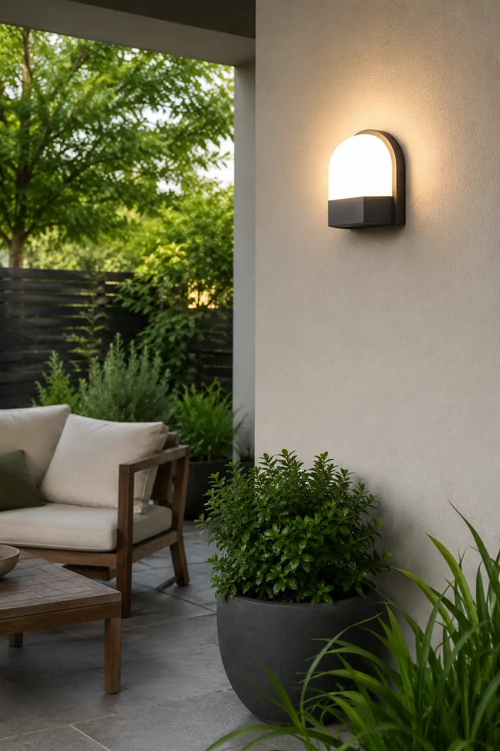 Minimalist Waterproof LED Dark Gray Modern Outdoor Wall Lamp Exterior Lights - Lumpaz