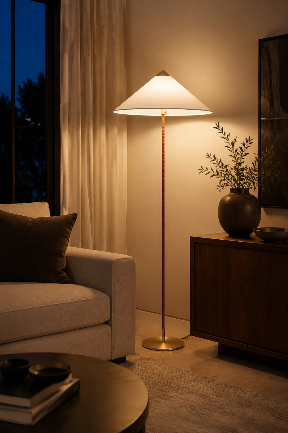 Chinese Hat  Floor Lamp - Lumpaz