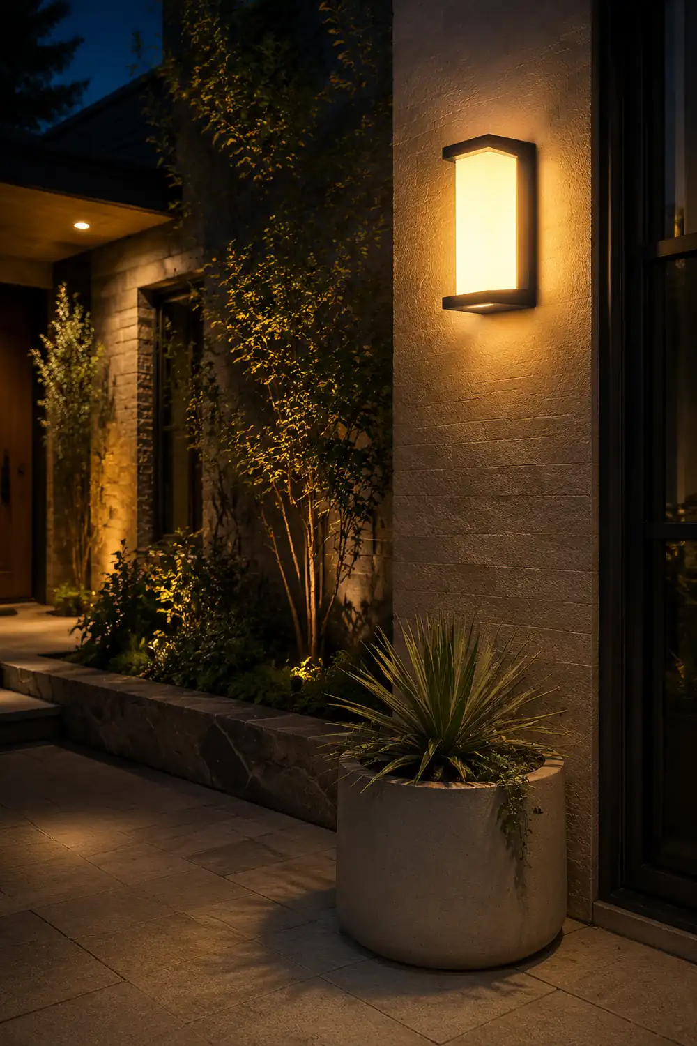 Creative Geometric Waterproof Black Modern Outdoor Wall Lights Wall Lamp - Lumpaz