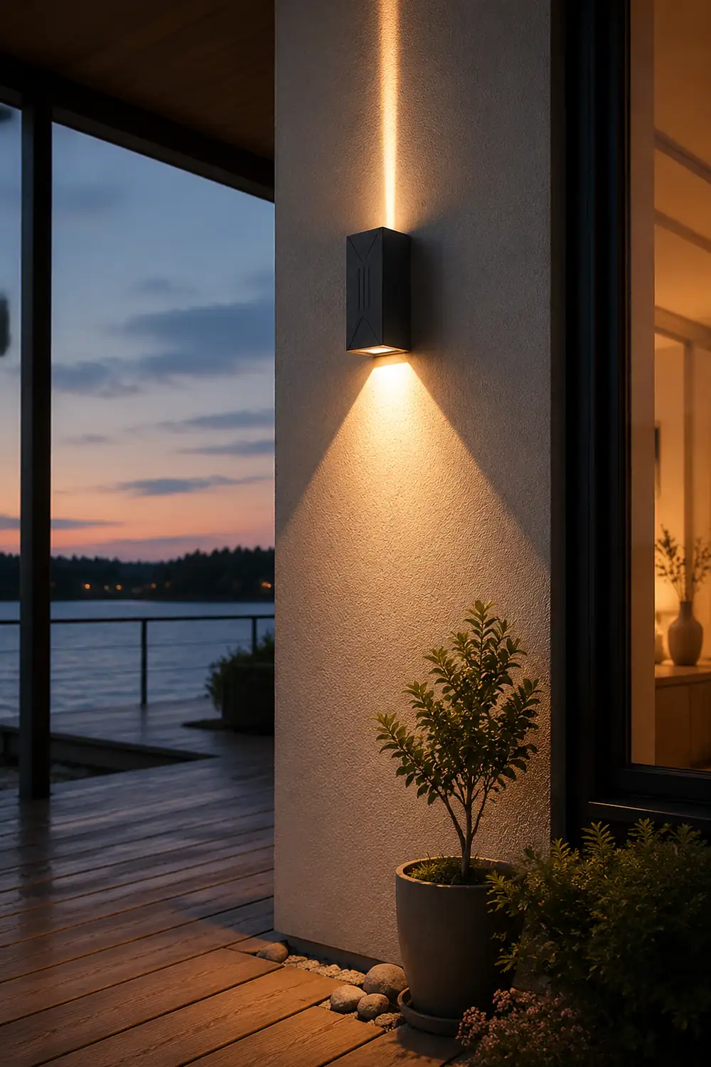 Waterproof Outdoor Up and Down Lights LED Wall Lamp for Villa Balcony Garden - Lumpaz