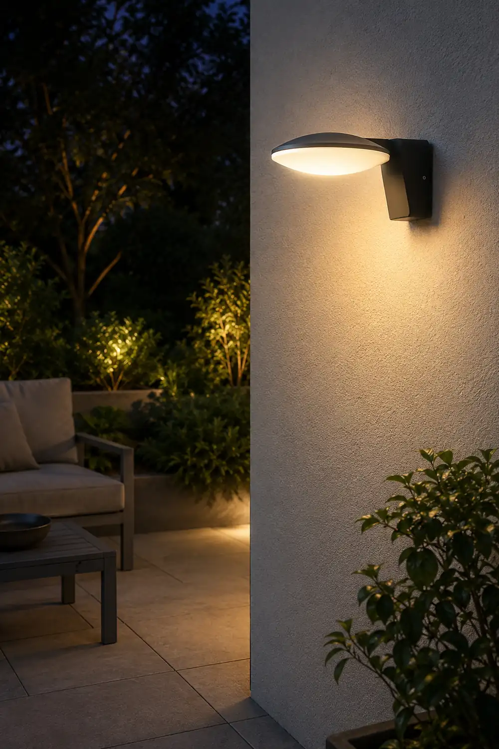 Waterproof Modern Simple Outdoor Solar LED Wall Light for Terrace Balcony - Lumpaz