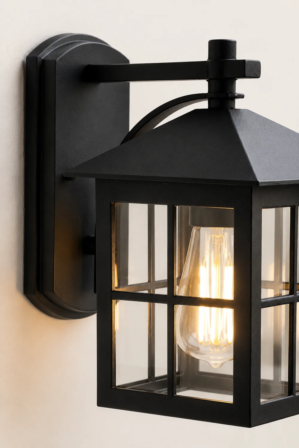 Minimalist Square Glass Lampshade Waterproof Modern Outdoor Lanterns - Lumpaz